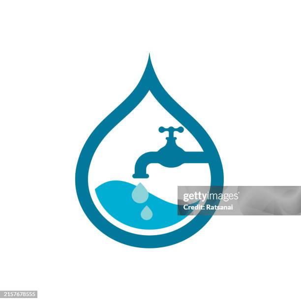 save water - tap water stock illustrations