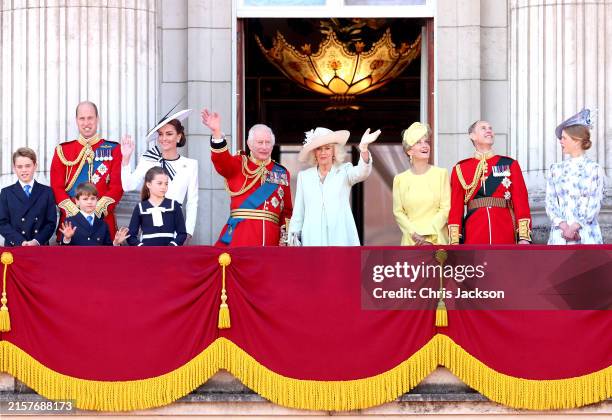 Prince George of Wales, Prince William, Prince of Wales, Prince Louis of Wales, Catherine, Princess of Wales, Princess Charlotte of Wales, King...