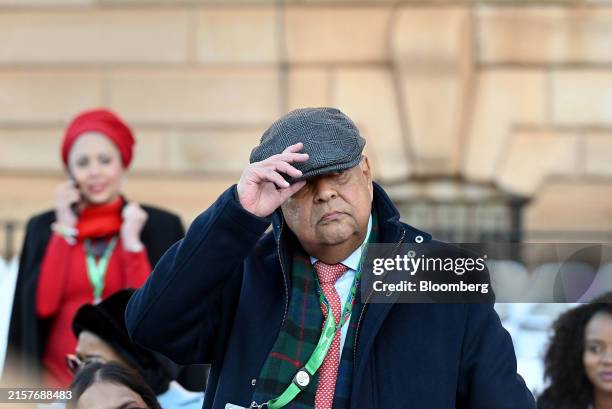 Pravin Gordhan, South Africa's public enterprises minister, at the inauguration of Cyril Ramaphosa, South Africa's president, in Pretoria, South...