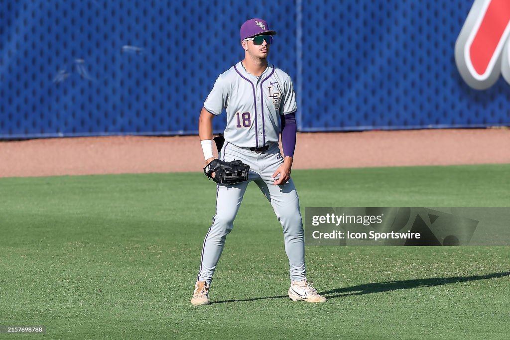 Jake Ruther Baseball LSU Tigers outfielder Jake Brown during the 2024 SEC Baseball... News ...
