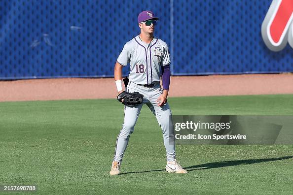 Jake Field Baseball LSU Tigers outfielder Jake Brown during the 2024 SEC Baseball... News ...
