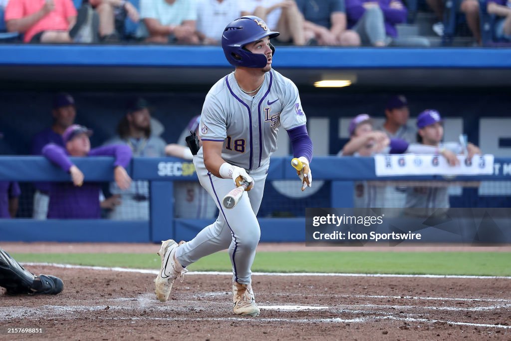 Jake Ruther Baseball LSU Tigers outfielder Jake Brown during the 2024 SEC Baseball... News ...