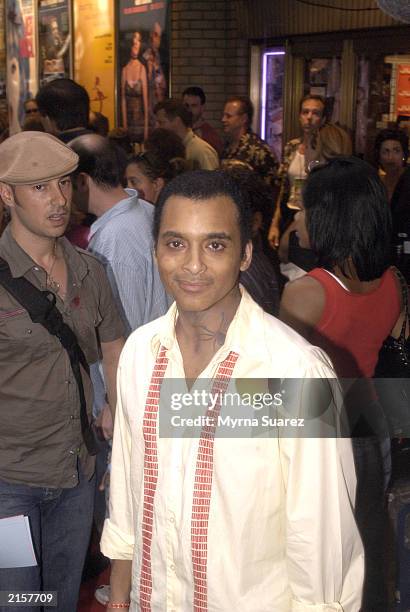 Jon Secada attends the 5th Annual Broadway Barks July 12, 2003 at Shubert Alley in New York City. Broadway Barks assists New York animal shelters in...