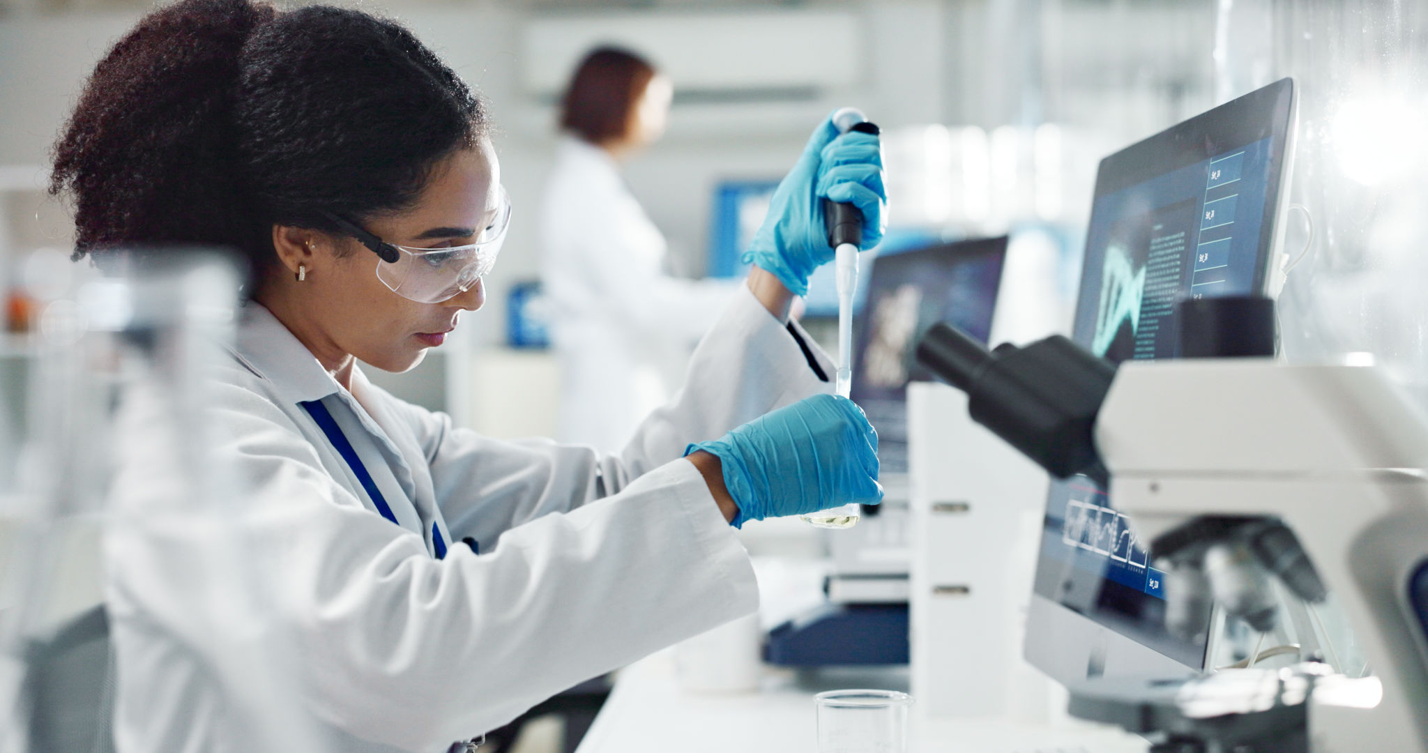 scientists working