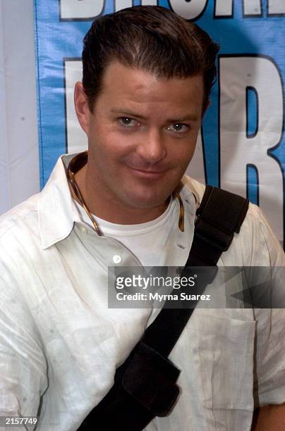 Hairspray's Clarke Thorell at the 5th Annual Broadway Barks July 12, 2003 in Shubert Alley in New York City. Broadway Barks assists New York animal...