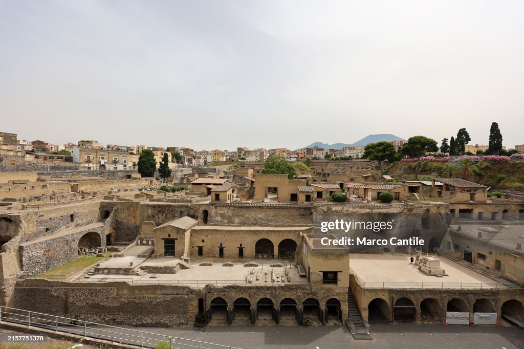 A general view of the the archaeological excavations of...