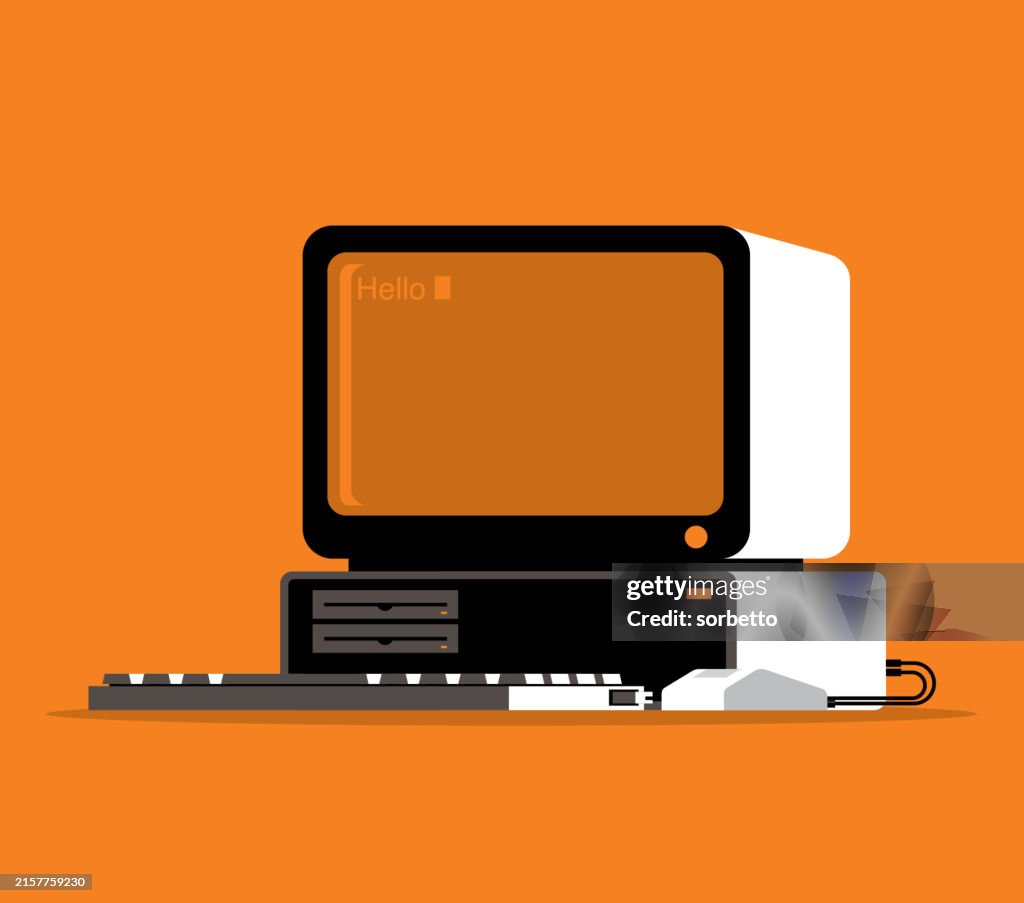 Vintage Old Computer High-Res Vector Graphic - Getty Images