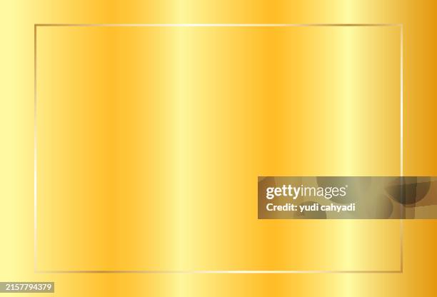 golden gradient background with gold border frame - copper plate stock illustrations
