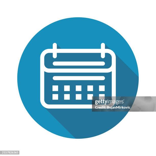 calendar, date, reminder flat icon. vector - week stock illustrations