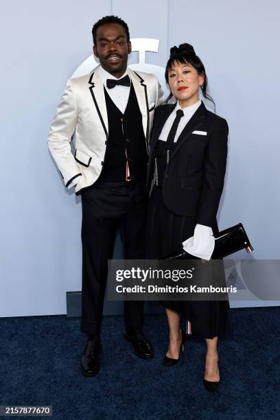 William Jackson Harper and Ali Ahn attend the The 77th Annual Tony Awards at David H. Koch Theater at Lincoln Center on June 16, 2024 in New York...