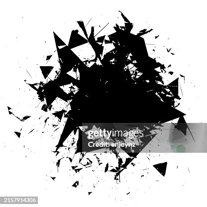 Black shattered shapes explosion vector illustration Black shattered shapes explosion vector illustration
