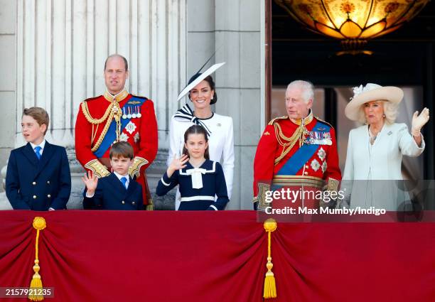 Prince George of Wales, Prince William, Prince of Wales , Prince Louis of Wales, Princess Charlotte of Wales, Catherine, Princess of Wales, King...
