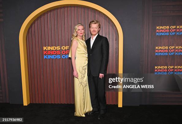 US actor Jesse Plemons and his wife actress Kirsten Dunst attend