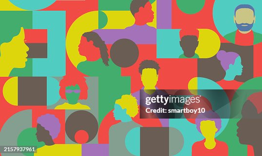 Community Union Pattern Geometric Pattern With Black Community High-Res Vector Graphic - Getty ...
