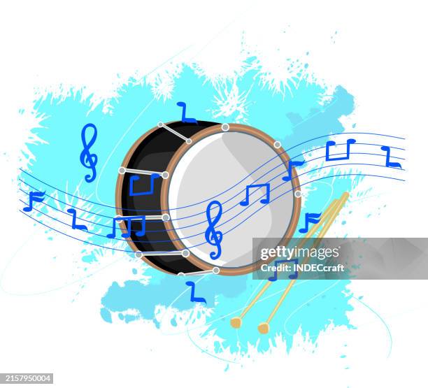 Bass Drum With Grunge High-Res Vector Graphic