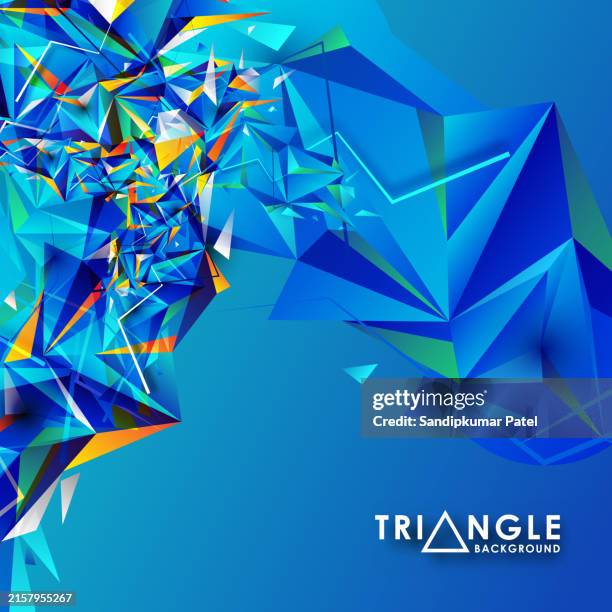 abstract geometric triangles futuristic technology background. - new york abstract stock illustrations