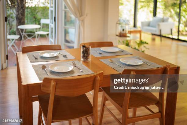 Dining space ready for an intimate gathering