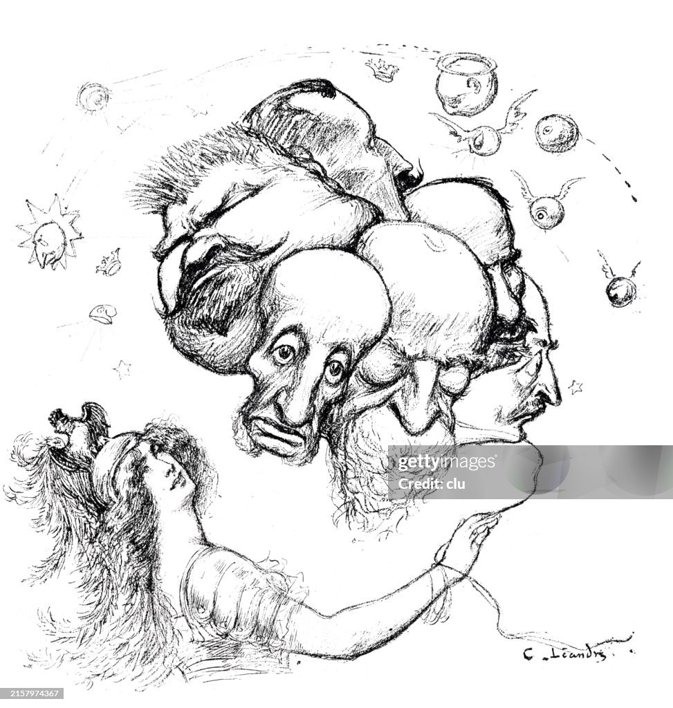 Symbolic image: Marianne holds some politicians as balloons and warns that she will blow the air if they do not become reasonable