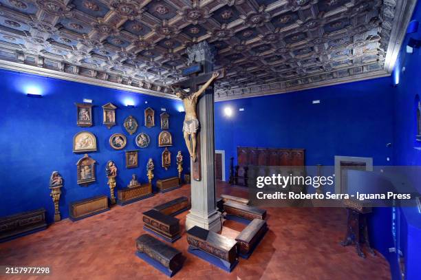 General view of the Stefano Bardini Museum, site of the "Leonardo Meoni. Unfortunately, The Other Colors Have All Fallen Off" exhibition at Stefano...