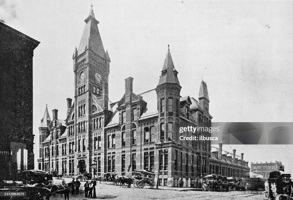 Antikes Foto von Chicago: Chicago und Northwestern Railway Passenger Station