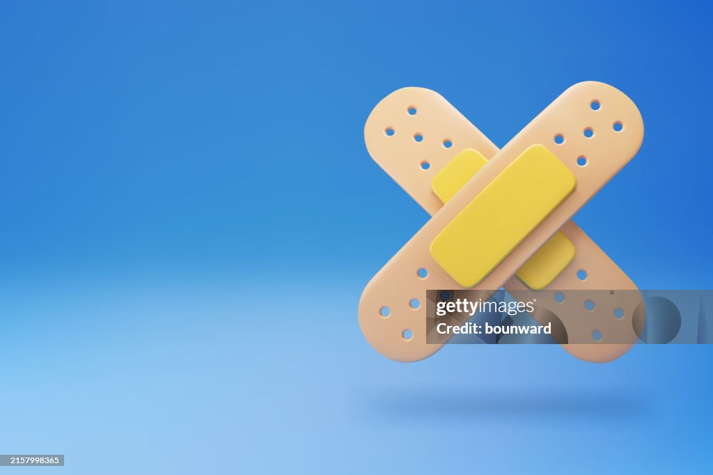 3d Medical Plaster. Vector