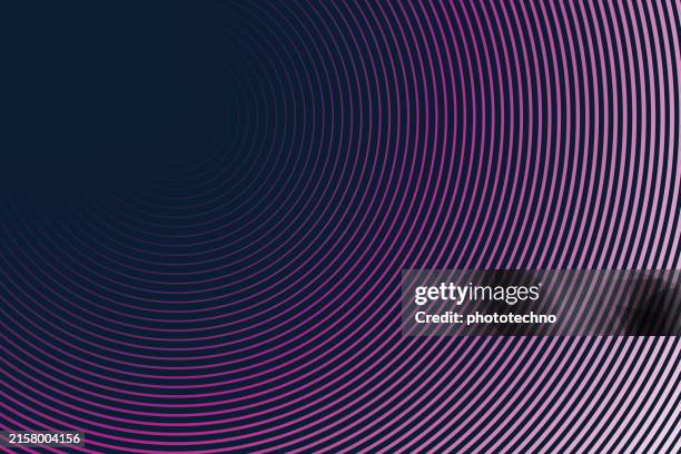 abstract circle lines pattern of colorful center artwork. overlapping for ad, template background. concentric circles abstract background. purple background. - concentric lines stock illustrations