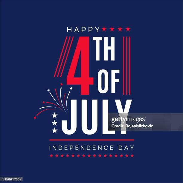 ilustraciones, imágenes clip art, dibujos animados e iconos de stock de 4 de julio, día de la independencia, cuatro de julio, tarjeta, cartel. vector - día de la independencia