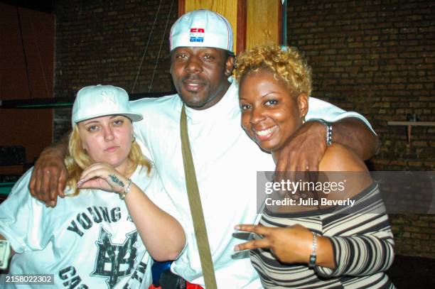 Promoter Mercedes Streets , OZONE Magazine's Malik Abdul , and publicist Christina Clark attend The CORE DJs Conference in August 2004 in Chicago,...