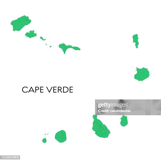 ilustrações de stock, clip art, desenhos animados e ícones de map of cape verde - cabo verde
