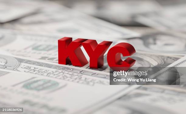 kyc ( know your customer) with usd background - know your client stock pictures, royalty-free photos & images