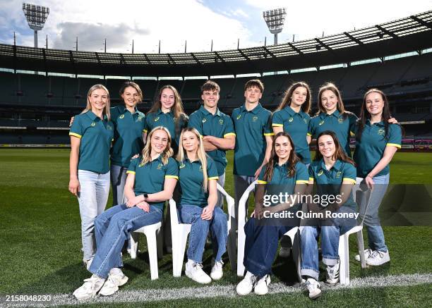 Australian gymnasts Saskia Broedelet, Emma Nedov, Jessica Weintraub, Jesse Moore, Brock Batty, Emmanouela Frroku, Lidiia Iakovleva, Phoebe Learmont,...