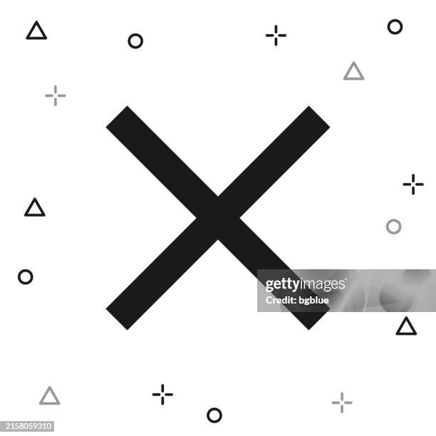 cross mark. icon on white background - thumbs down white background stock illustrations