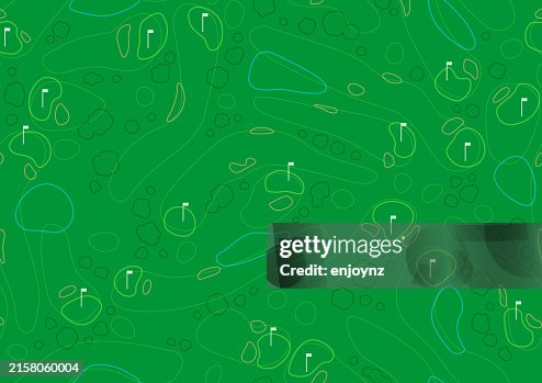 Seamless abstract green golf course map pattern Seamless abstract green golf course map pattern