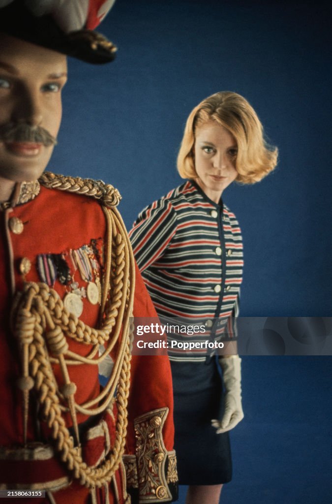 Striped Collarless Jacket