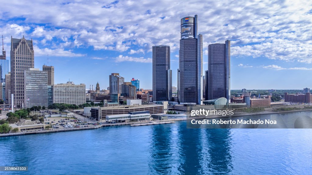 The Renaissance Center (complex of skyscrapers with the