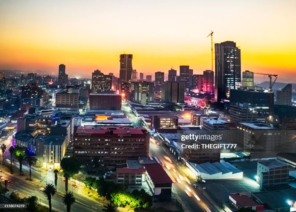 Pretoria Cityscape At Sunset With SARB Building