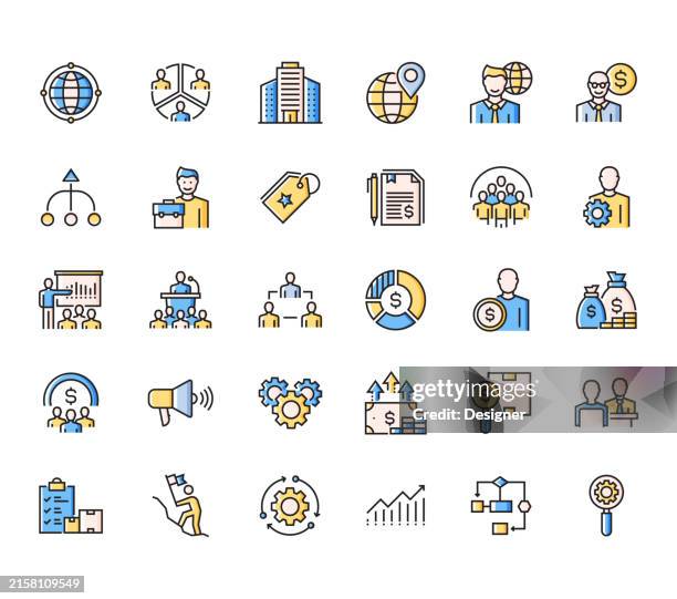 company structure simple line icon set. management, business, teamwork, corporate, team, leadership, hierarchy - workflow icon editable stock illustrations