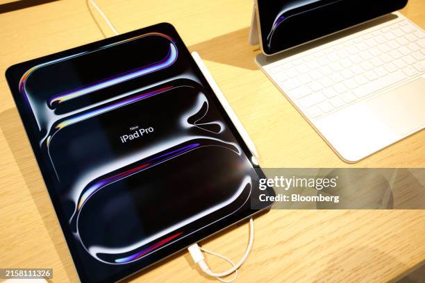 Apple Inc. IPad Pro with M4 chip on display inside the company's store during its opening in Kuala Lumpur, Malaysia, on Saturday, June 22, 2024....