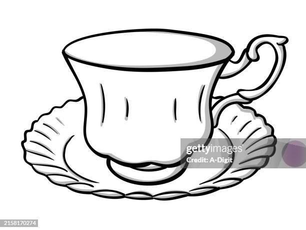 englishteatime - saucer stock illustrations