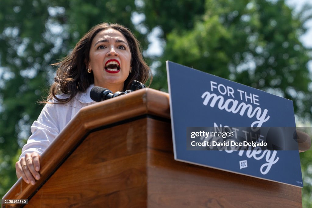 AOC And Bernie Sanders Hold Get Out The Vote Rally For Jamaal Bowman In The Bronx