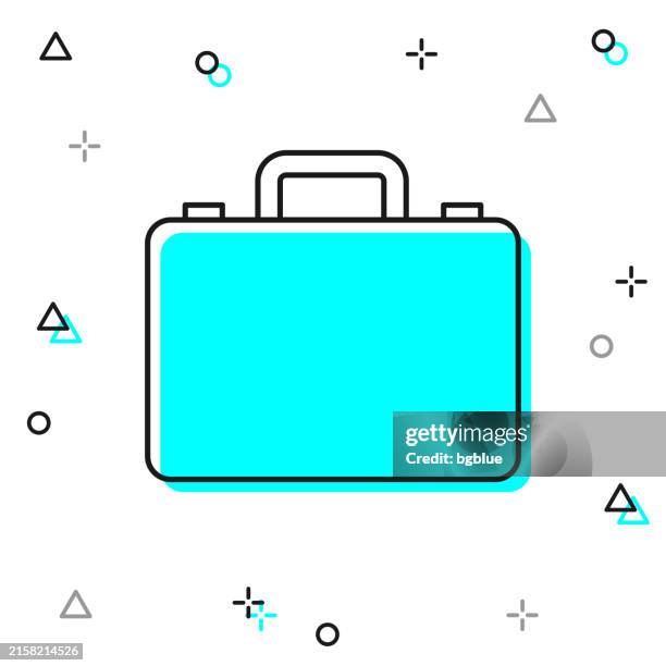 briefcase. line icon on white background - suitcase stock illustrations