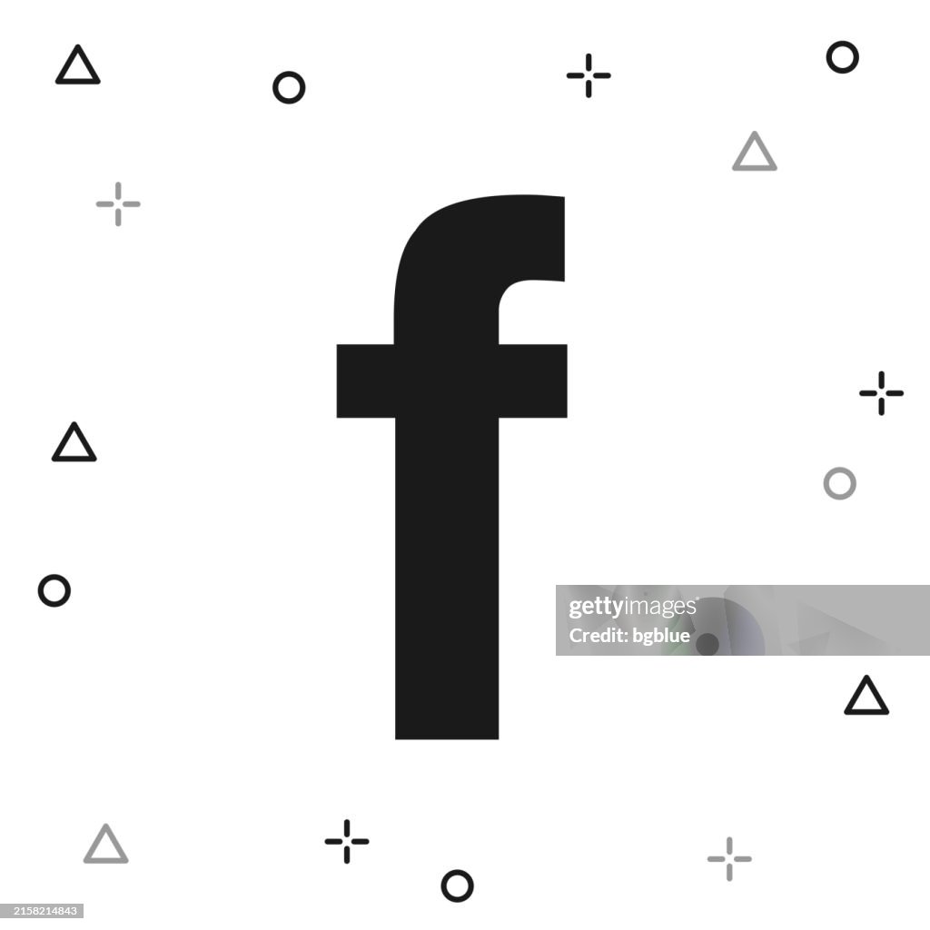 Fの文字。白い背景のアイコン