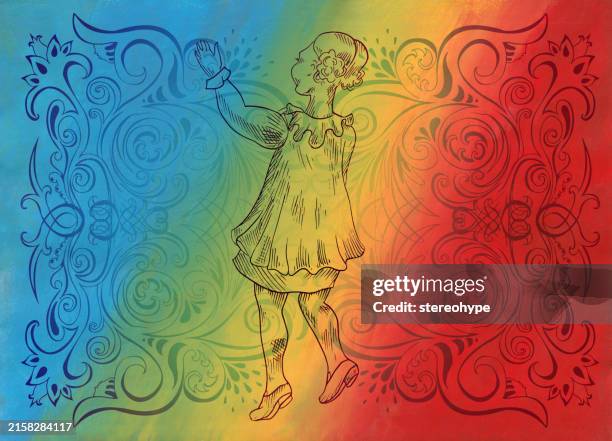 rainbow light child - force field stock illustrations