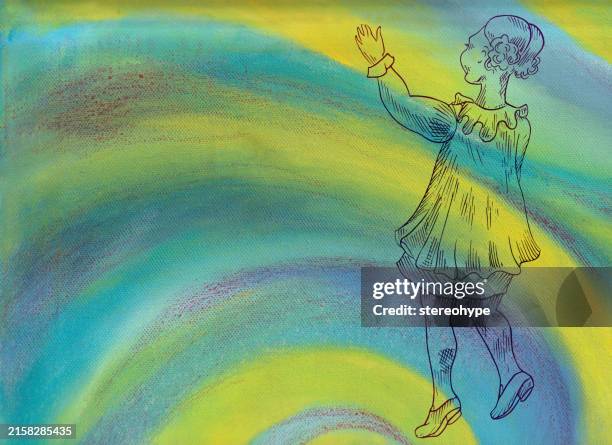 greeting the wave - catch the wave stock illustrations