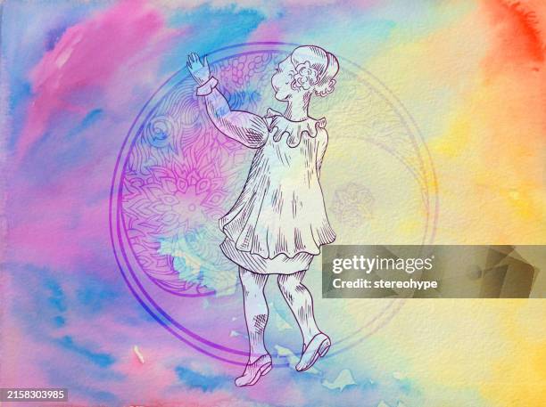 balanced greetings - early intervention stock illustrations