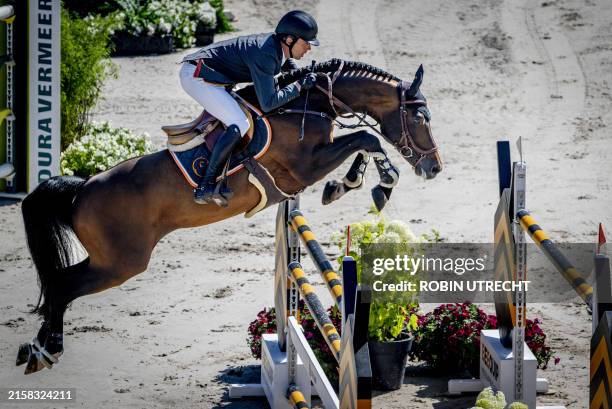 Harrie Smolders competes in the Jumping event during the 75th edition of the CHIO Rotterdam at the Kralingse Bos in Rotterdam on June 23, 2024. CHIO...
