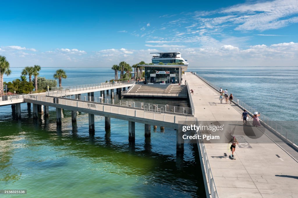 St Petersburg Florida Waterfront St Pete Pier Downtown High-Res Stock
