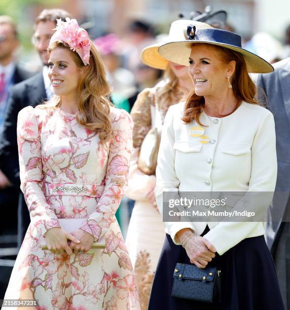 Princess Beatrice and Sarah Ferguson, Duchess of York attend day two of Royal Ascot 2024 at Ascot Racecourse on June 19, 2024 in Ascot, England.