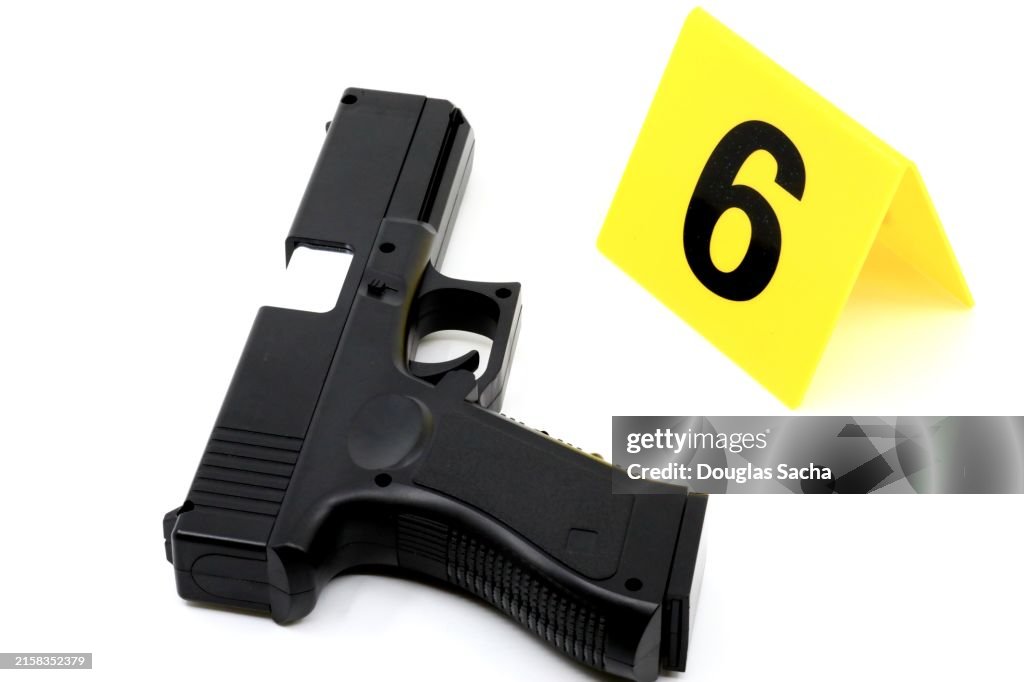 Crime scene firearm and clue marker