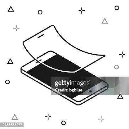 Screen protector. Icon on white background Screen protector. Icon on white background